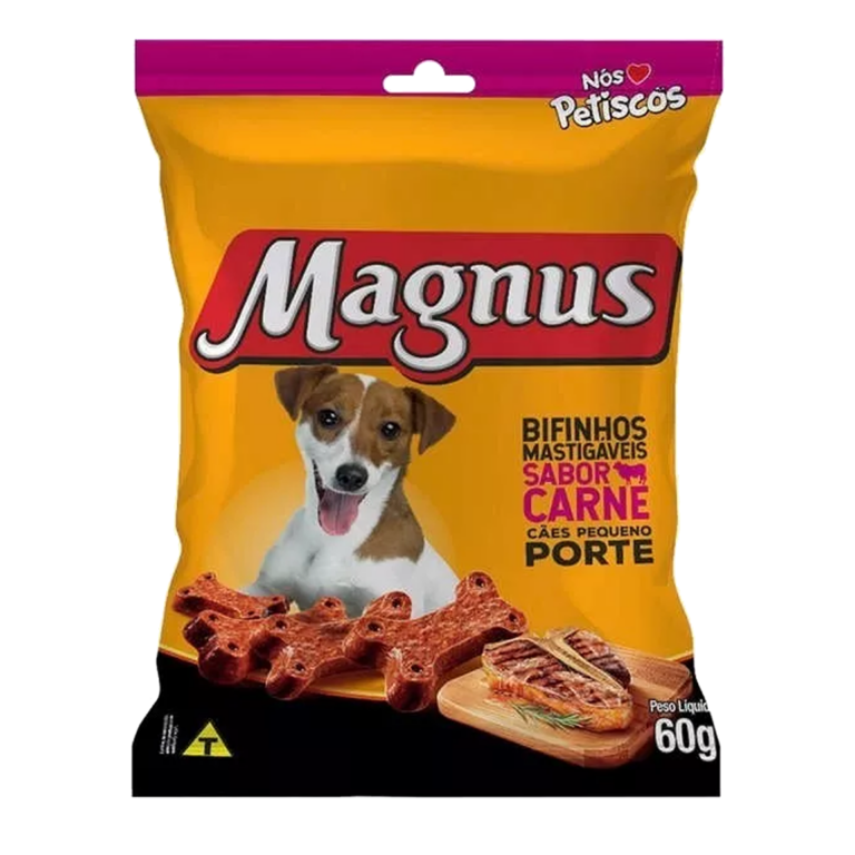 Petisco Magnus Bifinho - Cães Pequeno Porte - Carne 60g