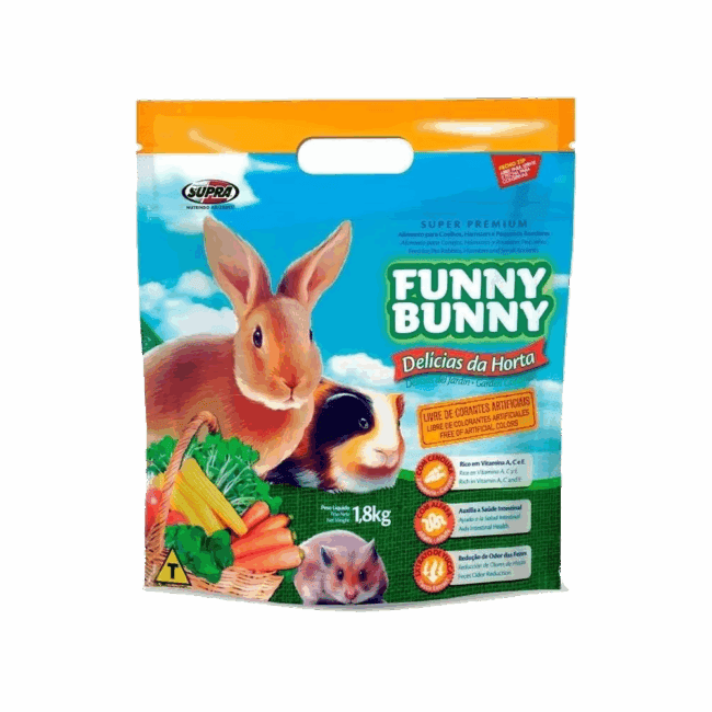 Ração Para Coelhos Funny Bunny Delícias da Horta 1,8kg