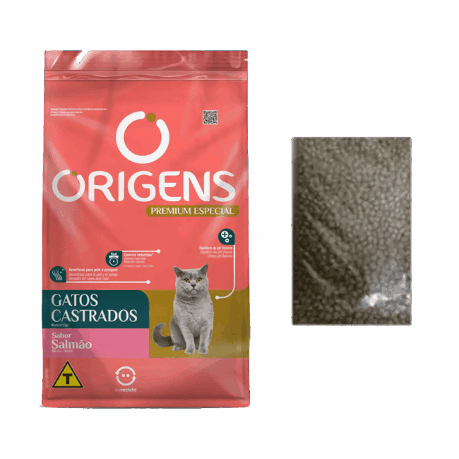 Origens Gato Castrado Salmão/Frango Granel 1kg