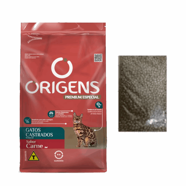 Origens Gato Castrado Carne Granel 1kg