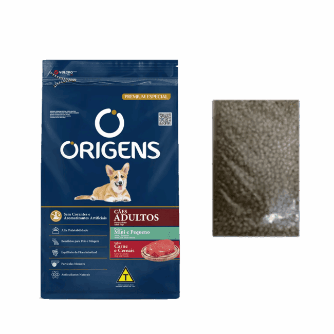 Origens Porte Mini/Pequeno Carne/Cereais Granel 1kg