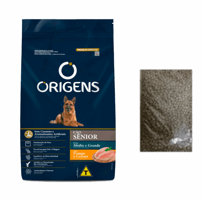 Origens Porte Médio/Grande Senior Frango Granel 1kg