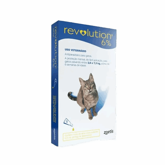 Revolution 6% Gatos 2,6 a 7,5kg 1 Pipeta